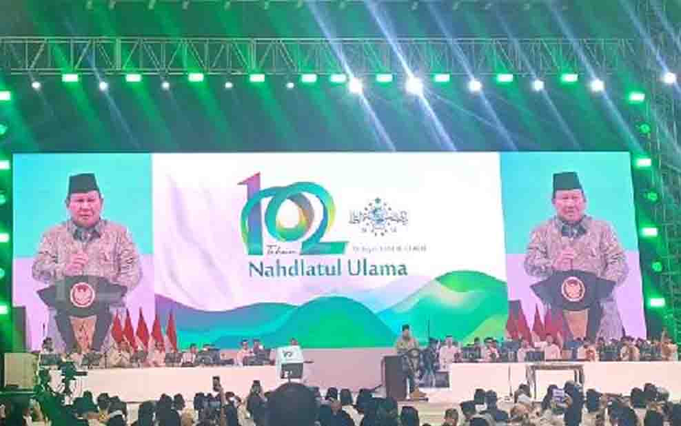 Hadiri Muktamar NU, Prabowo Serukan Berani Berantas Korupsi