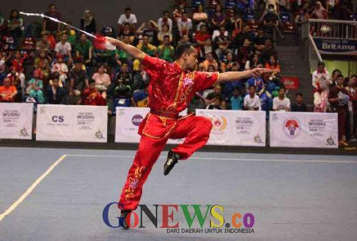 Atlet Pelatnas Tak Terkalahkan di Test Event Wushu
