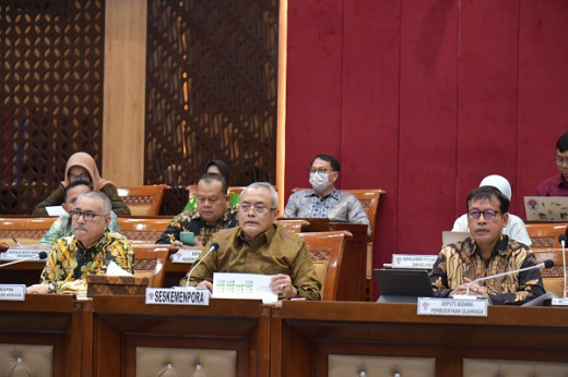 RDP dengan Komisi X DPR RI, Kemenpora Bahas Perkembangan dan Dampak Pembangunan Pemuda dan Olahraga