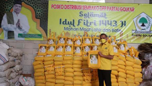 Partai Golkar Bagikan 300 Ribu Bingkisan Lebaran untuk Rayakan Hari Kemenangan