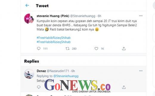 Warganet Siap Bayarkan Denda Habib Rizieq Rp20 Juta dalam Kasus Kerumunan Megamendung