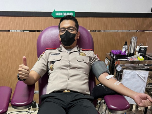 Jumlah Produksi Masih Rendah di Indonesia, Perwira Polri Kampanyekan Donor Darah