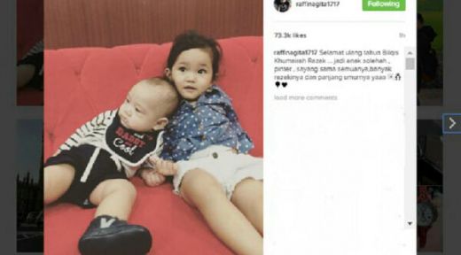 Unggah Foto Rafatar Bersandar pada Anak Ayu Ting Ting, Raffi Ahmad Bikin Jengkel Netizen