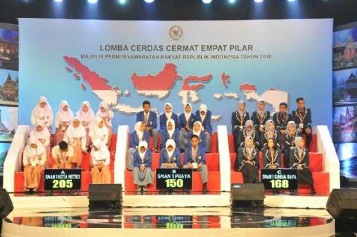 Tiga Sekolah SMAN ke Grand Final LCC Empat Pilar MPR Tahun 2018