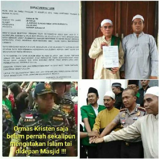 Setelah Viral dengan Kata-kata Kotor, Farid Oknum Banser Surabaya Minta Maaf ke FPI