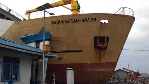 Kena Tsunami, KM Sabuk Nusantara 39 Terhempas ke Pelabuhan Pantolon Palu