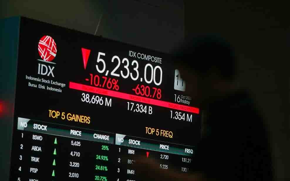 IHSG Sesi I Anjlok ke Level 5.142, Ratusan Saham Terkoreksi di Zona Merah