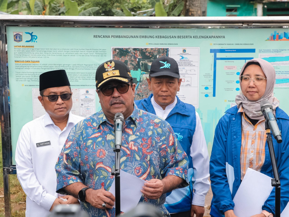 ‎Wagub Rano Tinjau Pembangunan Waduk Kebagusan untuk Kendalikan Banjir di Jaksel
