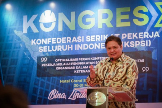 Apresiasi Peran Pekerjaan di Rakernas KSPSI, Menko Airlangga Minta Pengusaha Bayar THR