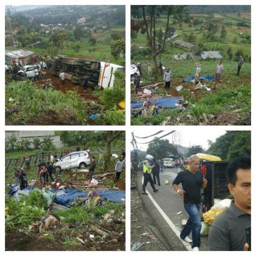 Kecelakaan Maut Kembali Terjadi di Puncak Bogor, 9 Orang Meninggal Dunia dan 7 Orang Berhasil Dievakuasi