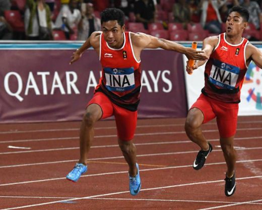 Indonesia Raih Perak Lari 4 X100 Meter Putra