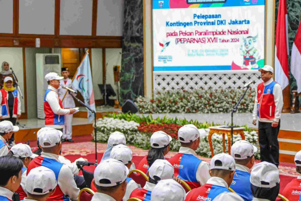 Sekdaprov DKI Lepas Keberangkatan Kontingen DKI untuk Peparnas XVII