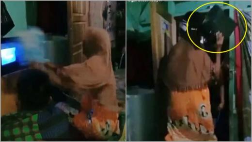 Viral, Emak-emak Ngamuk Banting TV Gegara Timnas Keok dari Thailand
