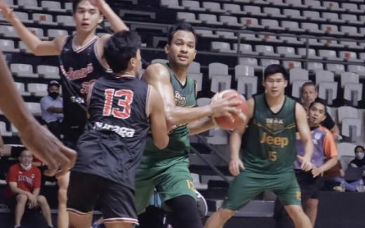 Kaleb Cetak 26 Angkat, Dewa United Tundukkan Patriots di Tune up Game